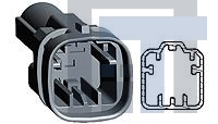 1544606-1 Автомобильные разъемы TAB HOUSING 8MM NG1 1 WAY