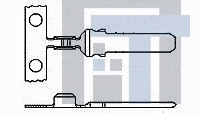 184434-1 Автомобильные разъемы SENSOR TAB 2.25 X .64 TIN