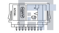 185529-1 Автомобильные разъемы 18W MQS STRAIGHT HEADER