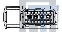 185760-4 Автомобильные разъемы 16W HYBRID RCPT HSG WHITE