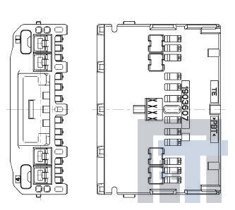 1903607-1 Автомобильные разъемы 1.5 SERIES CONNECTOR 4POS LOCK HOUSING