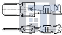 2-963736-1 Автомобильные разъемы FLACHSTECKER5,8X0,8