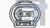 2-967644-1 Автомобильные разъемы MQS REC HSG SWS 2POS GREY