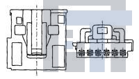 284802-2 Автомобильные разъемы MQS SOCKET HOUSING 6 POS KIT