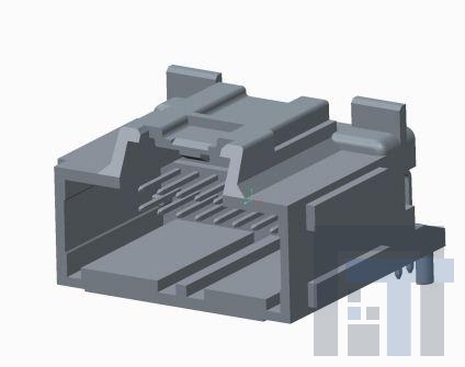 34691-6203 Автомобильные разъемы STAC64 RA PAP HDR 20 CKT GRN POL D