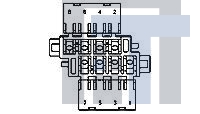 365063-1 Автомобильные разъемы 8P TAB HSG NAT