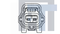 368261-3 Автомобильные разъемы E-S MK-2(+) PLUG 2P ASSY GRAY