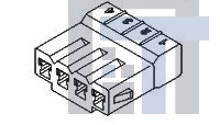 521152-1 Автомобильные разъемы HSG PLUG 4CIR 125 BLADE BLK