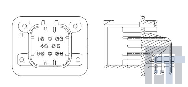 776279-1 Автомобильные разъемы 8POS RA HDR ASSY