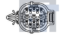 85262-1 Автомобильные разъемы E-S MK-2(+) 15P PLUG ASSY