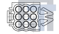 928521-1 Автомобильные разъемы 9P CI12 PIN HSG MATE 928523