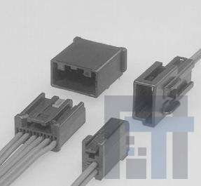 AIT2WSB-06-1AK Автомобильные разъемы 6CIR BLACK MALE ASSY WIRE TO WIRE