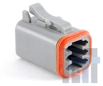 AT06-6S-EC01BLK Автомобильные разъемы 6 Pin Plug w/ End Cap BLK