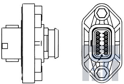 DT04-12PA-BL10 Автомобильные разъемы DT RECP ASM