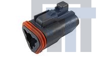 DT06-3S-E004 Автомобильные разъемы DT PLUG 3 WAY BLACK