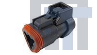 DT06-3S-EP09 Автомобильные разъемы 3P DT PLUG, ENH SEAL RET, END CAP, BLACK