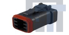 DT06-6S-EP06 Автомобильные разъемы 6 WAY DT BLACK PLUG W/ END CAP