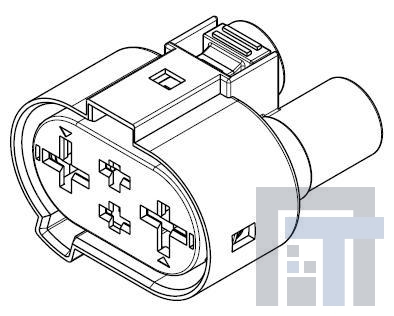 F004200 Автомобильные разъемы 4W FEMALE HOUSING BLACK