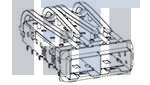 10099103-011LF Соединители для ввода/вывода 1x1 CAGE W/EMI LIGHT PIPES