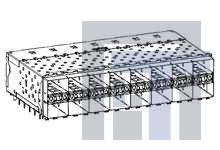 170017-7002 Соединители для ввода/вывода 2X8 SFP W/ELASTO GSKT MID EMI INNERLP