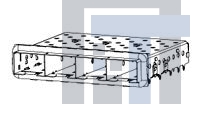 2007135-1 Соединители для ввода/вывода Cage 1x4 EMI Shield