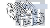 2007180-1 Соединители для ввода/вывода Cage 1x2 EMI Shield w/ lightpipes