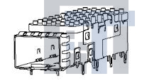 2007464-2 Соединители для ввода/вывода SFP+ 1X1 CAGE, PF W/HEATSINK