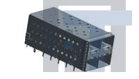 2007637-1 Соединители для ввода/вывода SFP+assy2x2 Spring Fingers 4 Lp SnPb