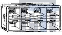 2180324-1 Соединители для ввода/вывода zSFP+ STACKED 2X4 RECEPTACLE ASSEMBLY