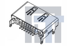 47391-3001 Соединители для ввода/вывода EXTERNAL SATA PLUG SMT W/ SHELL BOTTOM