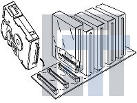 72347-005 Соединители для ввода/вывода Vertical Receptacle 20 Position, 1.27 mm x 1.27 mm (0.05 in. x 0.05 in.) Centerline