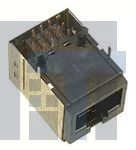 74355-004 Соединители для ввода/вывода 2X4 Shielded PCB Receptacle, Low Profile Right Angle,