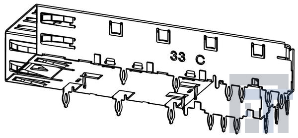 74737-0012 Соединители для ввода/вывода SFP 1X1 CAGE PFIT .090 LEGS