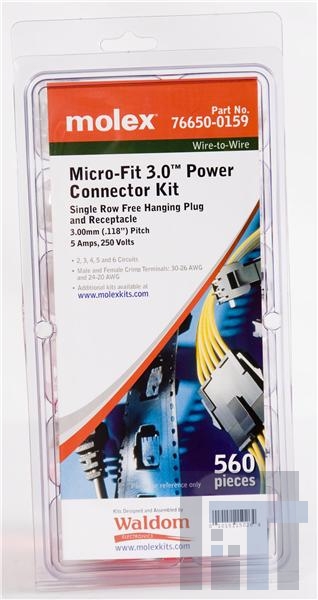 76650-0159 Соединители для ввода/вывода MicroFit3.0 Conn Kit Free Hang Plg Recpt