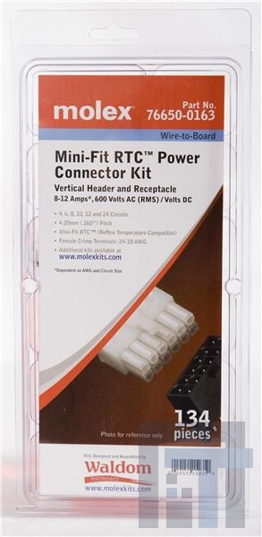 76650-0163 Соединители для ввода/вывода MINI-FIT RTC KIT