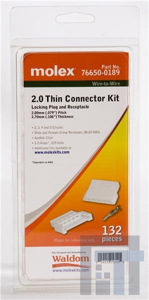 76650-0189 Соединители для ввода/вывода 2.0 Thin Conn Kit Locking Plg Recept