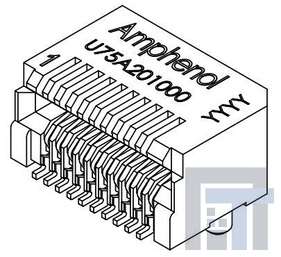 UE75A205000T Соединители для ввода/вывода SFP Conn RoHS 15Au Au Flash