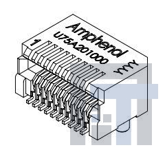 UE75A206000T Соединители для ввода/вывода 20P R/A SMT Recept Hi Speed Fixed Board