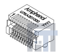 UE76A203000T Соединители для ввода/вывода SFP PLUS 30 GOLD MATTE TIN TAILS
