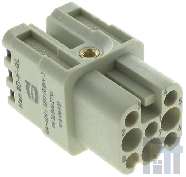 09360082732 Сверхмощные разъемы питания 8P Female Insert HAN 8D QUICK LOCK