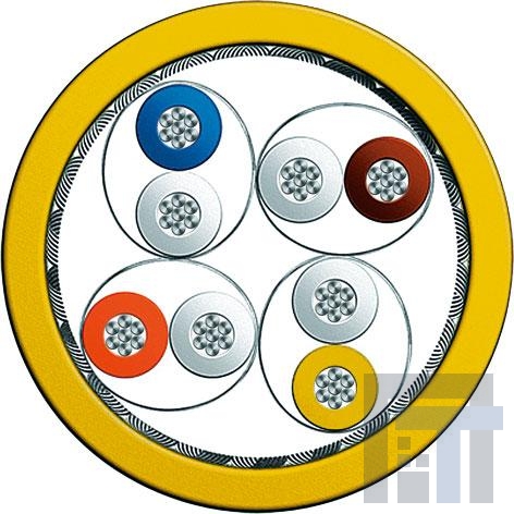 09456000640 Сверхмощные разъемы питания RJI Cab.AWG 26/7 50m-Ring,PUR CAT6