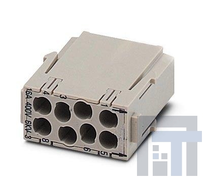 1605002 Сверхмощные разъемы питания Insert Male 8P Crimp