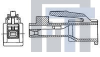 176270-2 Электропитание платы UNIV POWER PLUG HSG 1P F/H