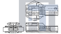 176292-1 Электропитание платы UNIV PWR CAP HSG 2P PNL MNT