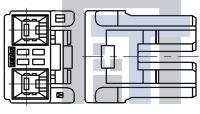 178125-1 Электропитание платы 2P PLUG HOUSING