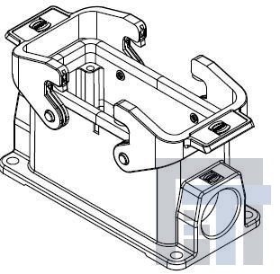 19300161231 Сверхмощные разъемы питания SURFACE MOUNTING HSG HAN 16B 1 SIDE ENTRY