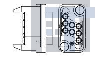 213886-1 Сверхмощные разъемы питания PLUG HSG 8 POWER METRIMATE