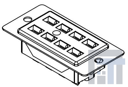 38542-1308 Штепсельные гнезда и вилки "Jones" SOCKET SB 5408 ASY