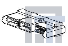 46114-4360 Сверхмощные разъемы питания LPH VERT. ASSY W GUI W GUIDES 4PX36S CKT