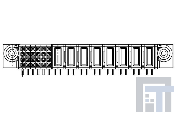 51762-10802400ABLF Электропитание платы 8PWR 24SIG CONTACTS RA RECEPTACLE